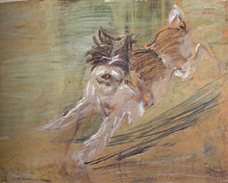 Franz Marc jumping Dog'Schlick (mk34) Spain oil painting art